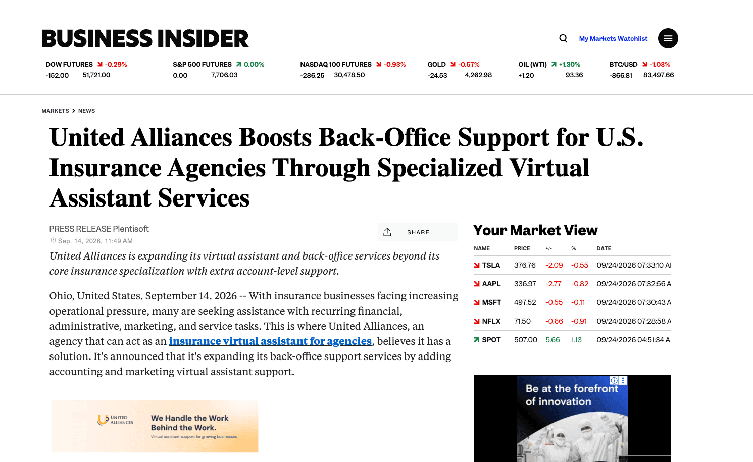 BUSINESS INSIDER Coverage Preview